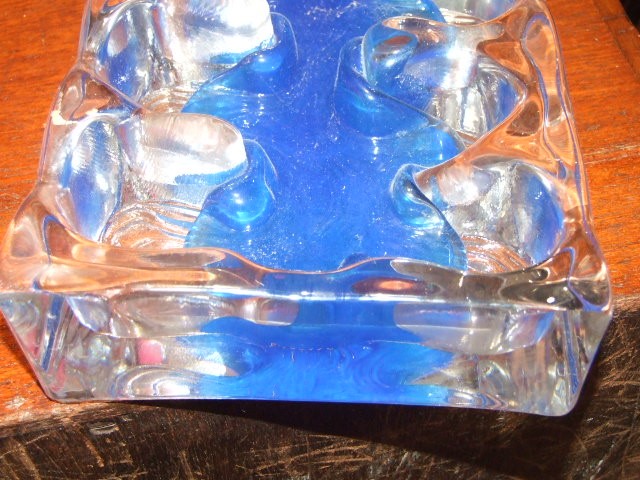 Heavy Glass Lamp Base 11 x 8 inches - Image 4 of 5