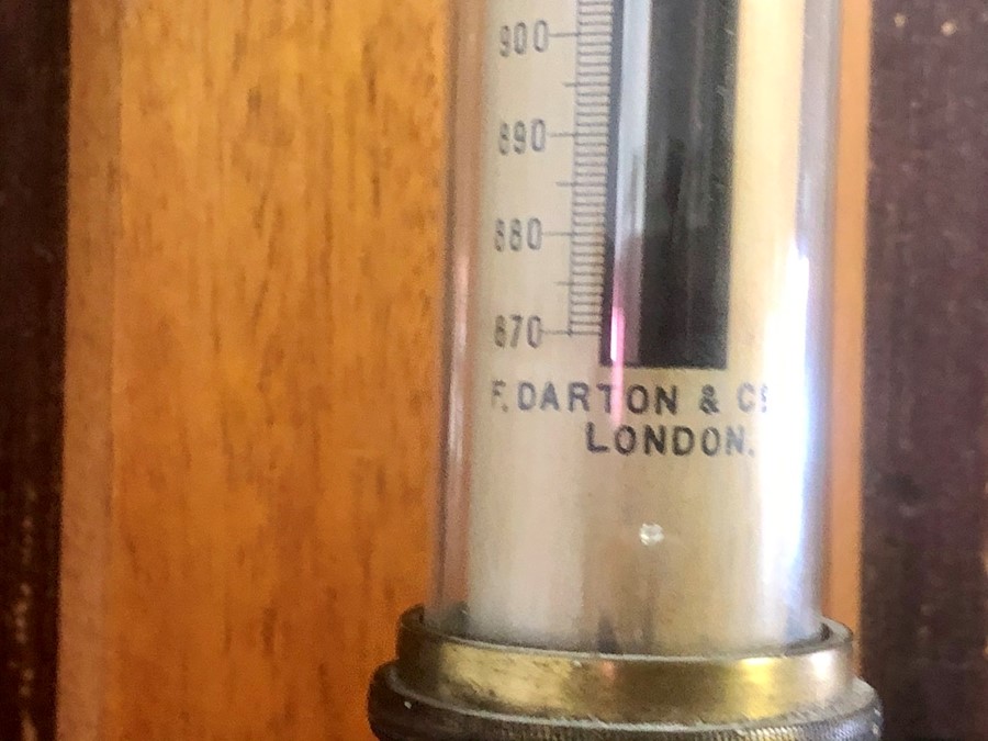 Rare Meteorologists Barometer F DARTON & CO London with wall bracket - Image 10 of 10