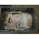 Large box of semi sorted stamps