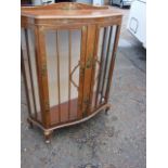 2 Door Glazed Oriental Design Display Cabinet with 2 glass shelves 4 ft tall 39 inches wide