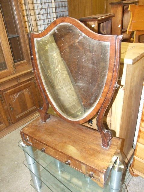 Antique Dressing Table Swing Mirror with 3 Drawers