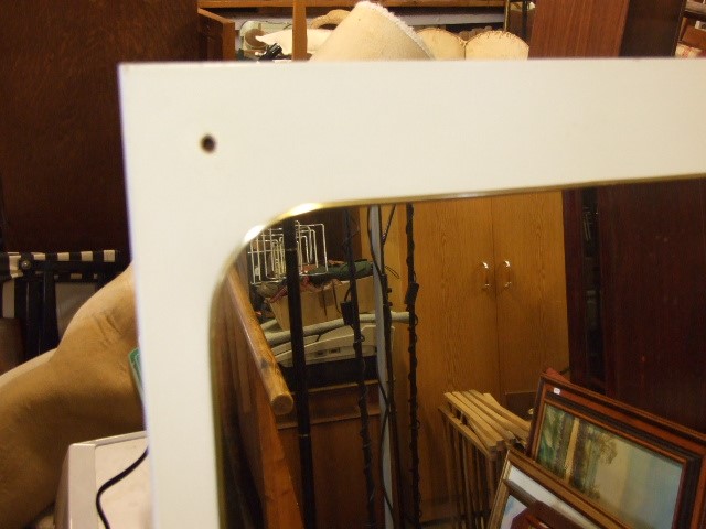 Retro Wall Mirror 19 x 56 inches with original screws with brass covers - Image 2 of 2