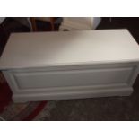 White Painted French Style Trunk 48 x 20 inches 20 tall
