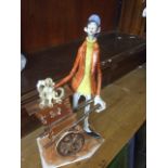 Large Ceramic Organ Grinder and monkey