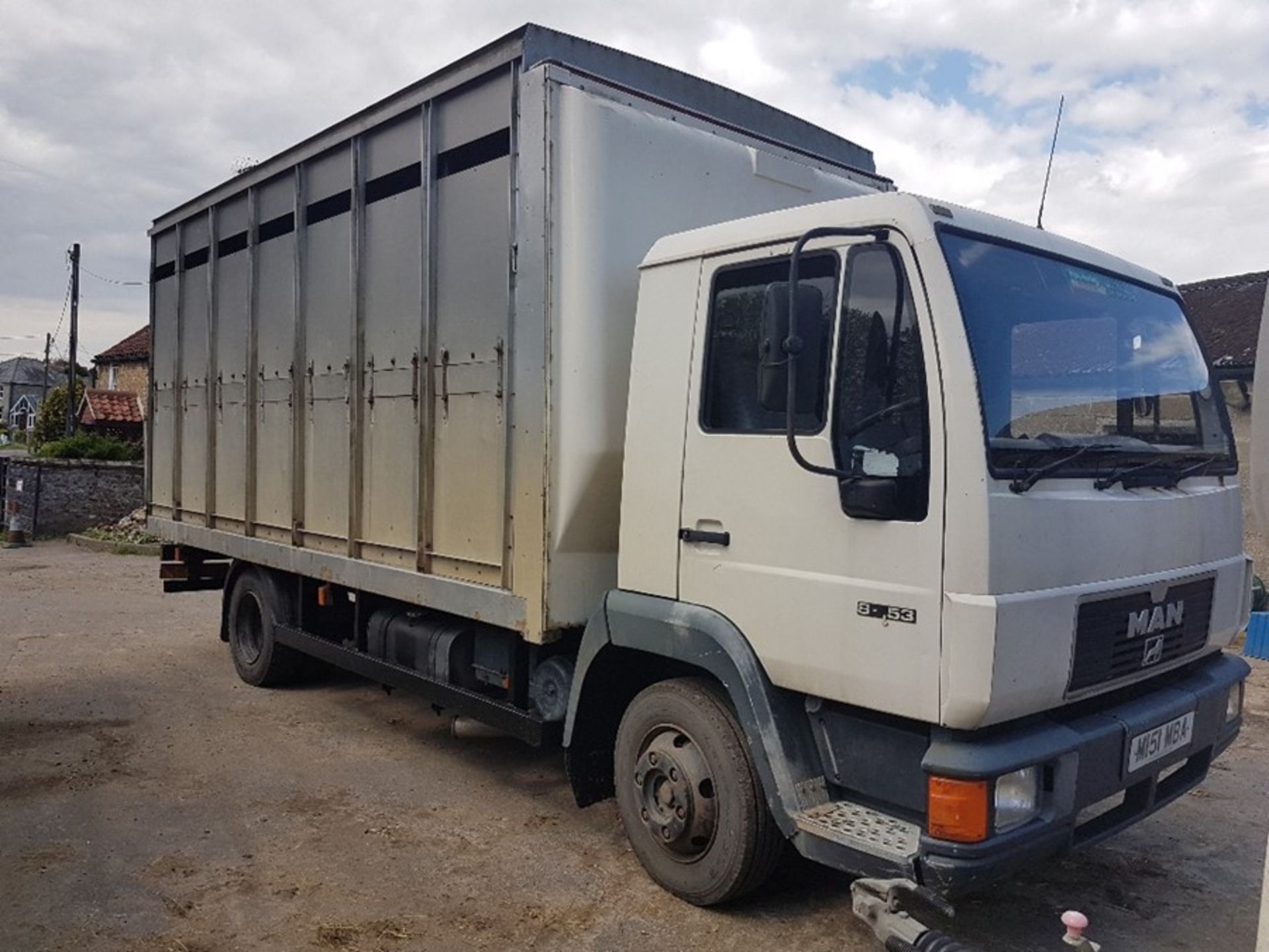 Mann Livestock lorry 8.153, 7.5ton lorry with David Williams livestock body M151 MBA 1st reg 1994