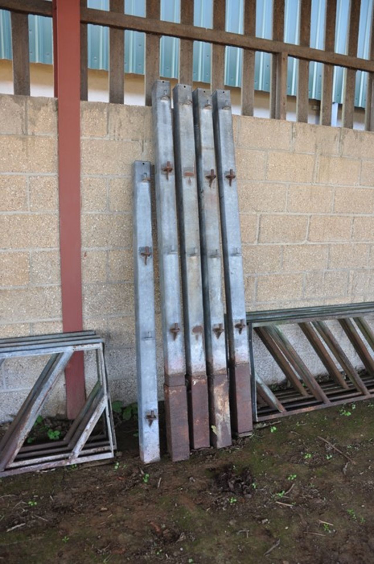 5 galvanized gate posts