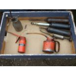 Box Assorted Grease Guns and Oil Cans