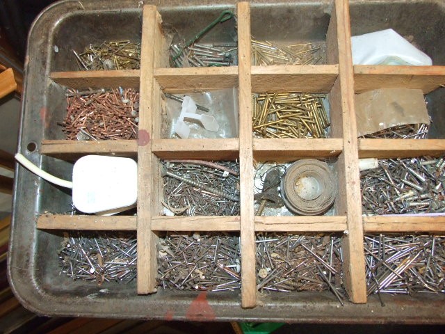 Crate of garage odds screws , nails etc ( crate not included ) - Image 6 of 6