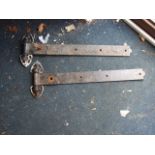 Pair of vintage Gate / Door Hinges 2ft long