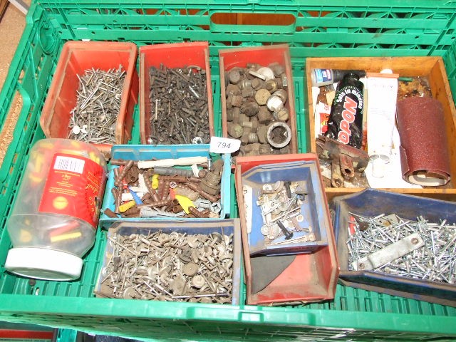 Crate of Screws , Rivets etc etc ( crate not included )