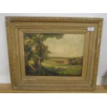 William Prior dated 1894 oil on canvas - Sheep in field 15 1/2 x 11 1/2"