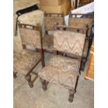 4 Chairs for restoration / reupholstery ( french name stamped on bottom rail )