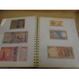 Album of banknotes, English and foreign