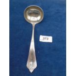 Sterling silver ladle with decorative handle, 81g
