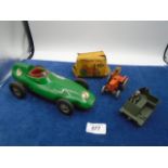 Collection of vintage toys inc Vanwall - the famous british racing car grand prix winner, Dinky Toys