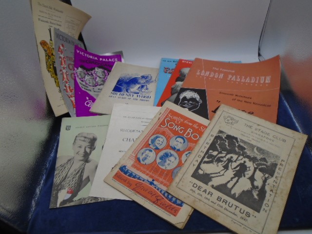 Collection of vintage ephemera relating to entertainment