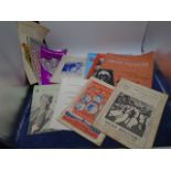 Collection of vintage ephemera relating to entertainment