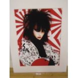 Siouxsie Sioux (Siouxsie and the banshees) mounted print, 40.5cm x 50.5cm