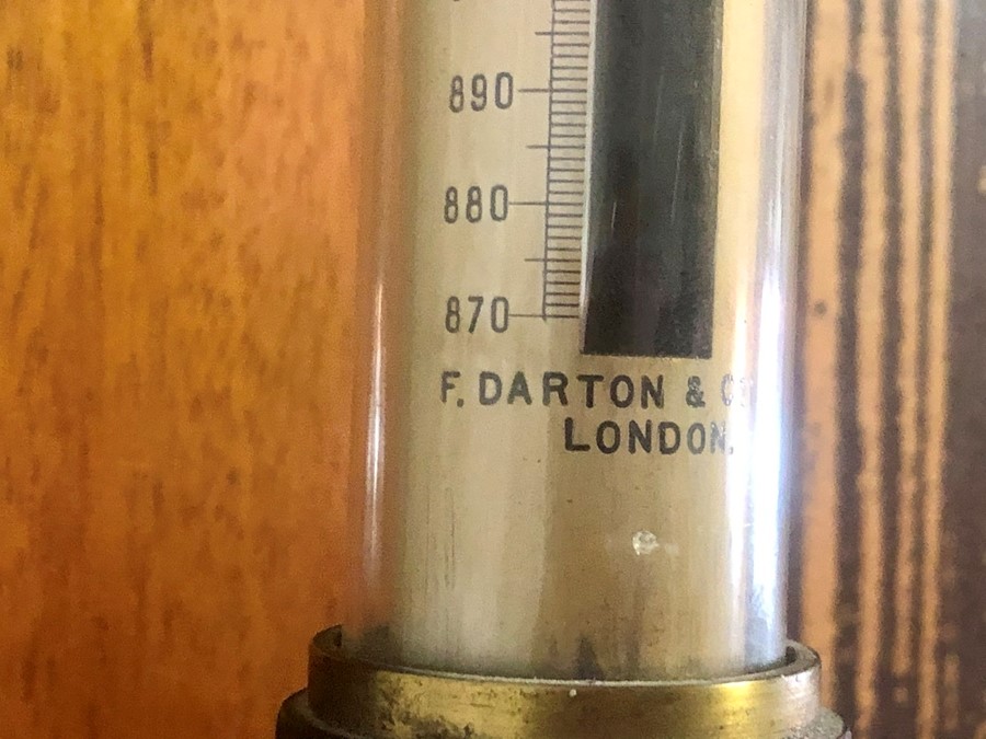 Rare Meteorologists Barometer F DARTON & CO London with wall bracket - Image 9 of 10