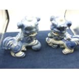 Blue White Oriental Dogs