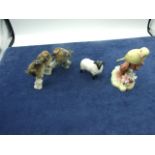 Beswick Sheep and 2 bird ornaments