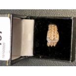 9ct buckle ring 6 grams