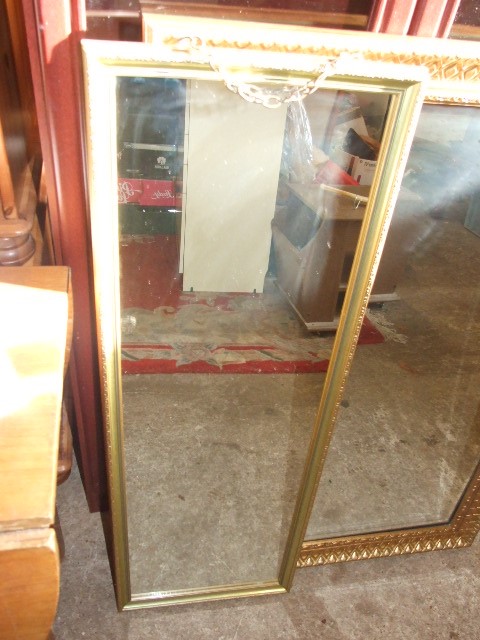 Gilt Framed Mirror 14 x 40 inches