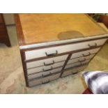 1 Long over 8 short chest of drawers. 36 inches wide 30 tall 20 1/2 deep
