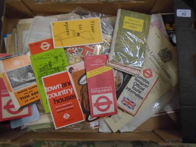 Collection of vintage ephemera mainly to do with London and London Transport