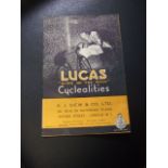 Lucas Cyclealities catalogue / wall chart