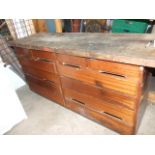 Vintage Workshop Drawer Units / Workbench ( originally from cambridge collage )