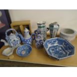 Quantity of mainly blue and white modern china