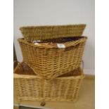 3 storage baskets, wicker