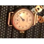 J W Benson London 9ct Ladies watch ( a/f ) total weight 15.3 grams