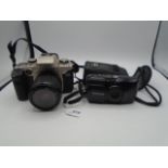 Canon EOS Elan ii camera and Olympus zoom camera (2)