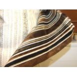 Roll of Approx 15 metres Brown Stripe Material ( VAT will be added to hammer price )