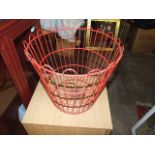 Vintage Metal Shop Display Basket