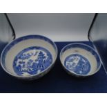 2 Wedgwood willow pattern bowls