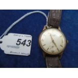 Accurist automatic 9ct gold watch with separate second hand