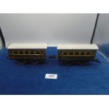 O gauge pre 1933 German Bing coaches x2