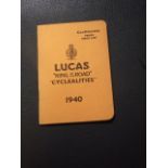 Lucas Cyclealities 1940 confidential trade price list ( rusty staples ) 24 pages