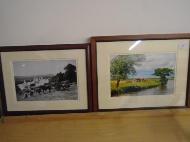 Framed photos of the River Yar and a Broadland scene (2)