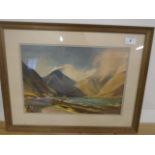 "Wind and Sun, Wastwater" framed print by w Heaton Cooper