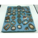 Collection of Edwardian Cut Steel Shoe Buckles mainly Leon Wiel London