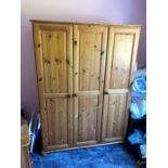 Modern Pine 3 door wardrobe