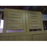 Pair of Modern 3 Draw Bedside Units
