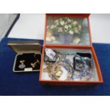 Box of good costume jewellery