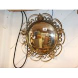 Wrought Iron Bulls Eye Mirror