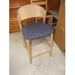 Scandi Curved Back Bar Stool ( VAT will be added to hammer price )