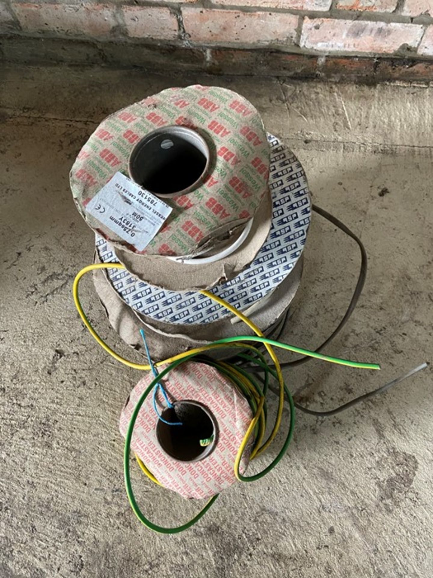 Quantity of electrical wire on rolls